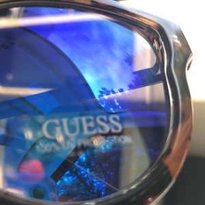 Guess Round Tortoise /Blue Mirrored Sunglasses